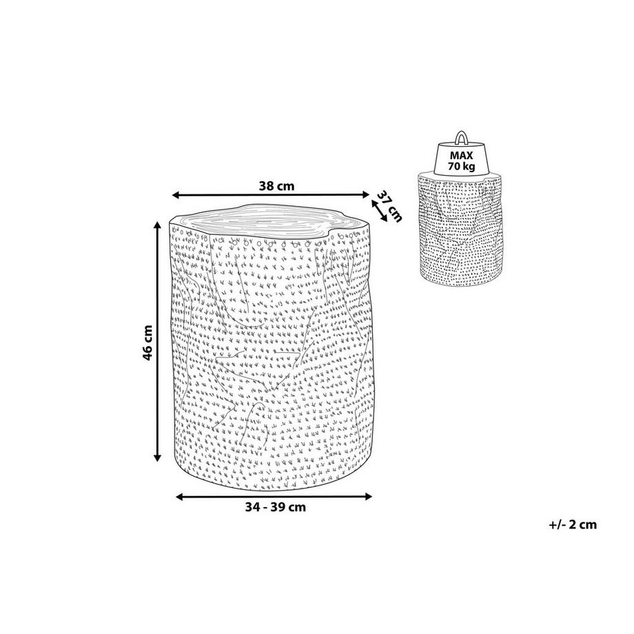 Beliani Beistelltisch aus Teakholz  GORDON  