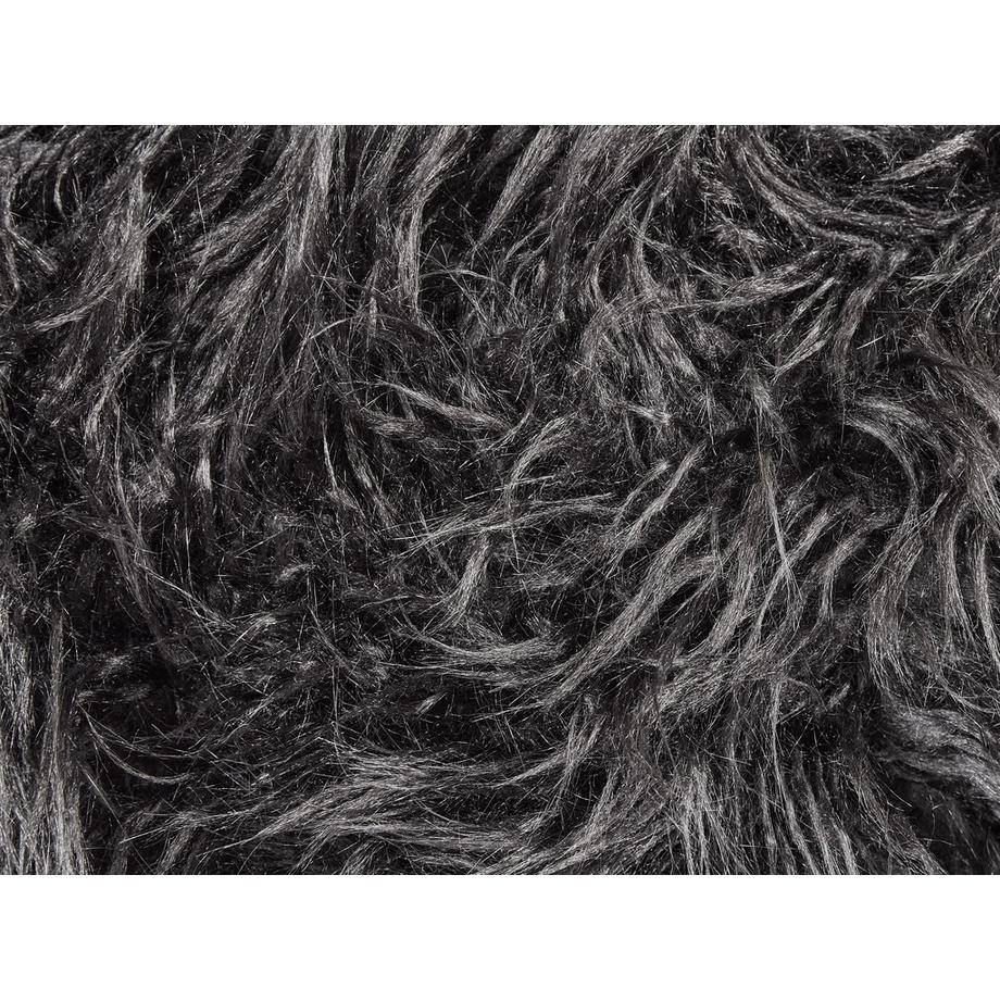 Beliani Pouf en Fourrure synthétique Boho MUKKI  