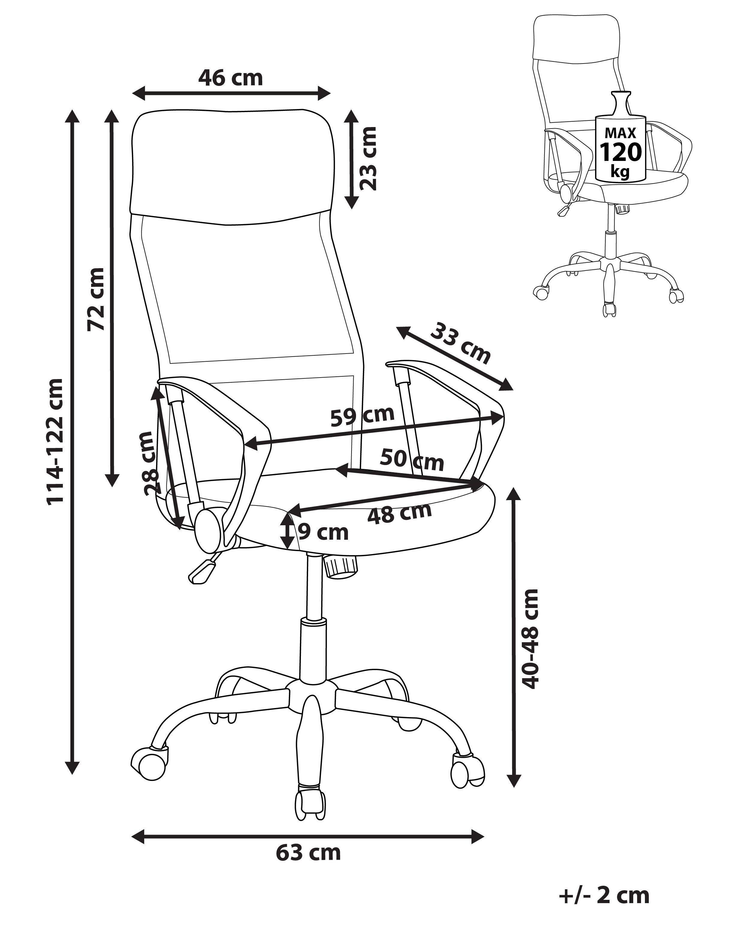 Beliani Sedia da ufficio en Tessuto a rete Moderno DESIGN  