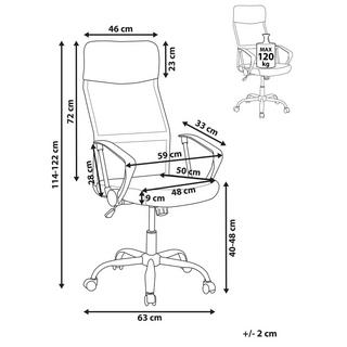 Beliani Sedia da ufficio en Tessuto a rete Moderno DESIGN  