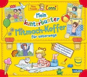 Conni Gelbe Reihe (Beschäftigungsbuch): Mein kunterbunter Mitmach-Koffer für unterwegs (Buch-Set für die Ferienzeit) Sörensen, Hanna; Velte, Uli (Illustrationen) Gebundene Ausgabe 