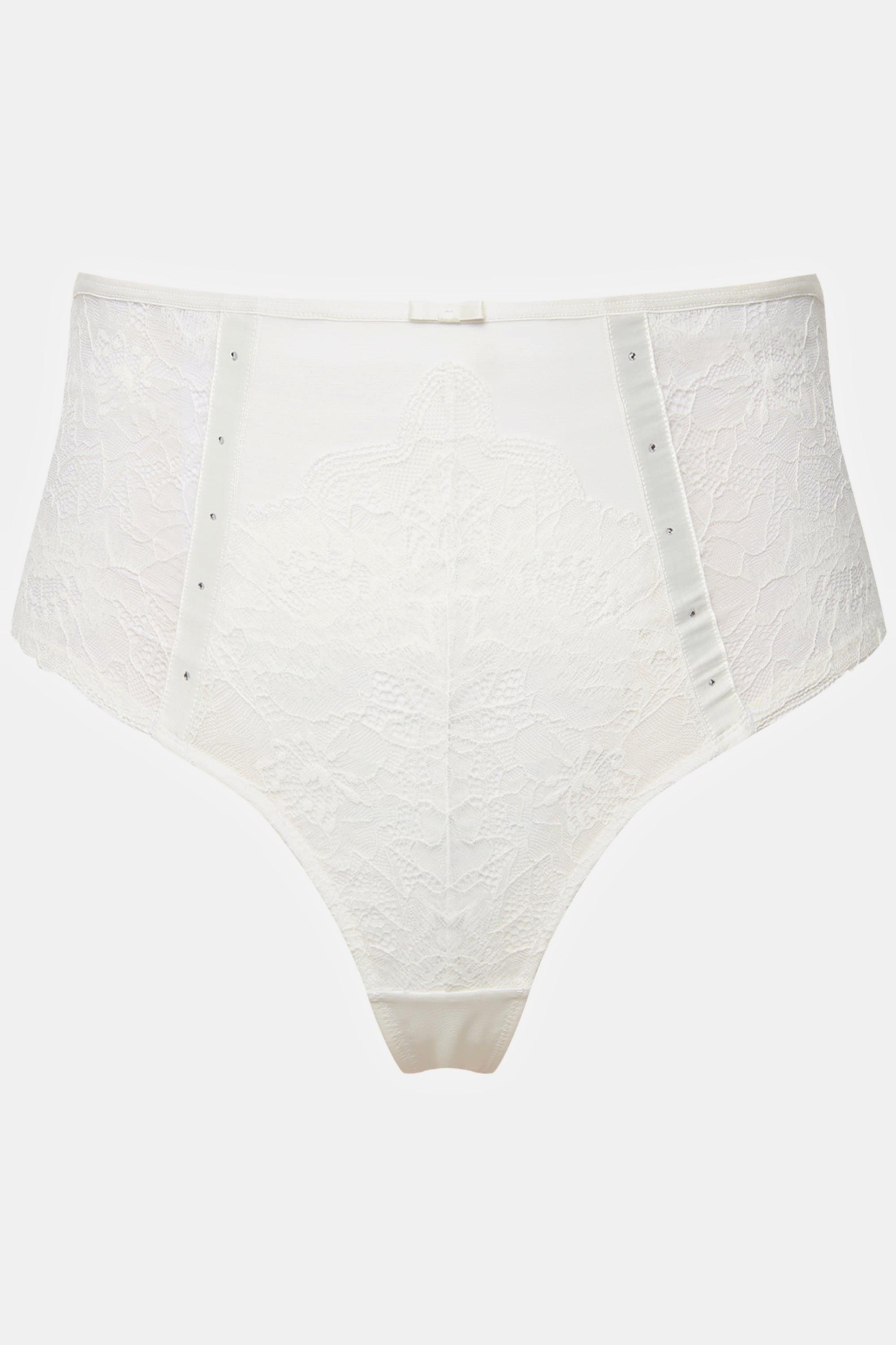 Ulla Popken  String-Panty, Spitze, T-String hinten, Ziersteine 