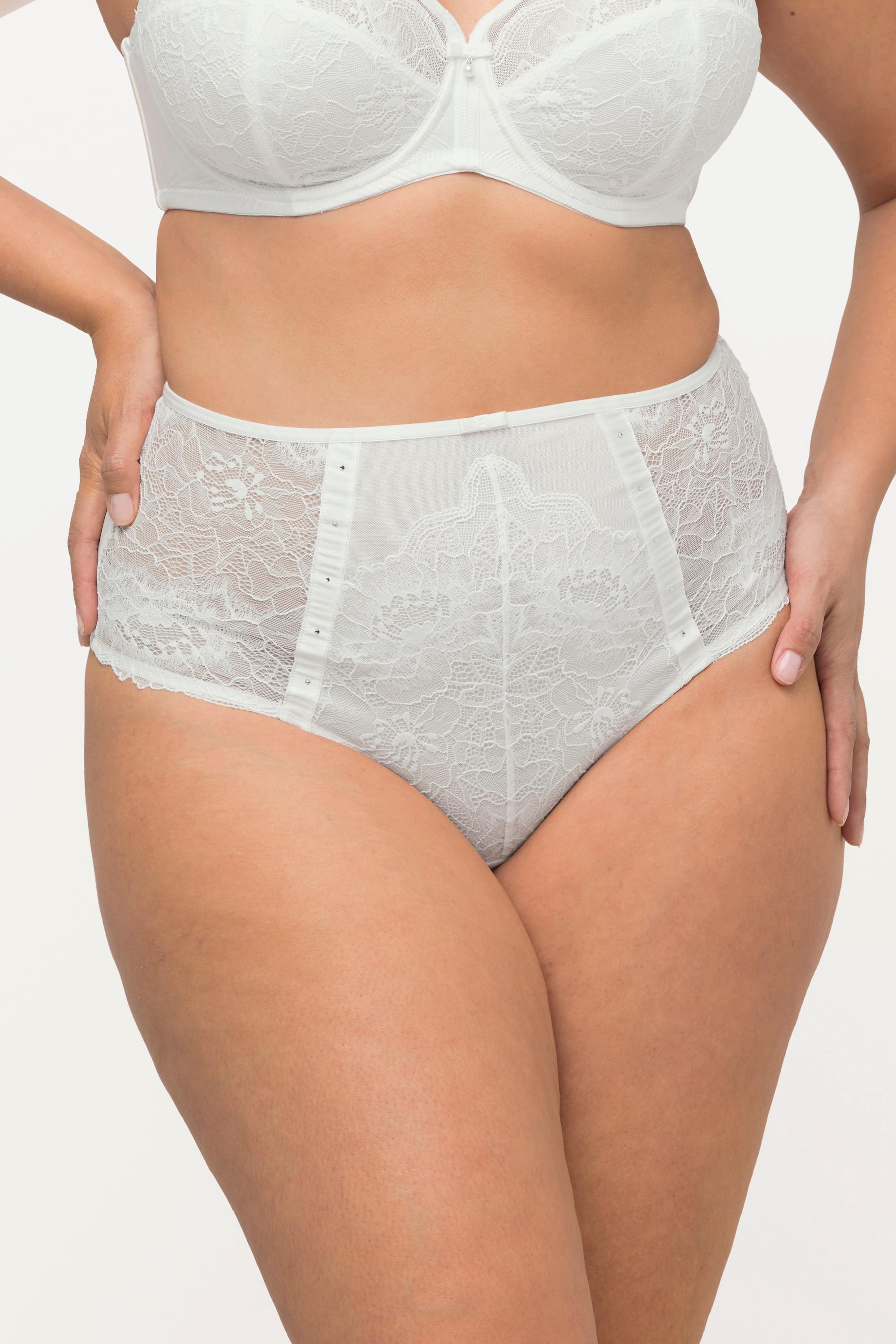 Ulla Popken Culotte String Dentelle T-String Strass Fantaisie  