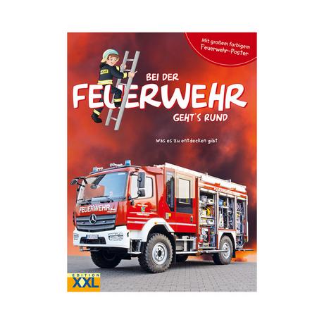 NA  Bei der Feuerwehr geht's rund - mit großem farbigem Feuerwehr-Poster 