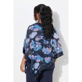 Ulla Popken Blusa Mantellina Chiffon Scollo Barca Maniche 3/4  