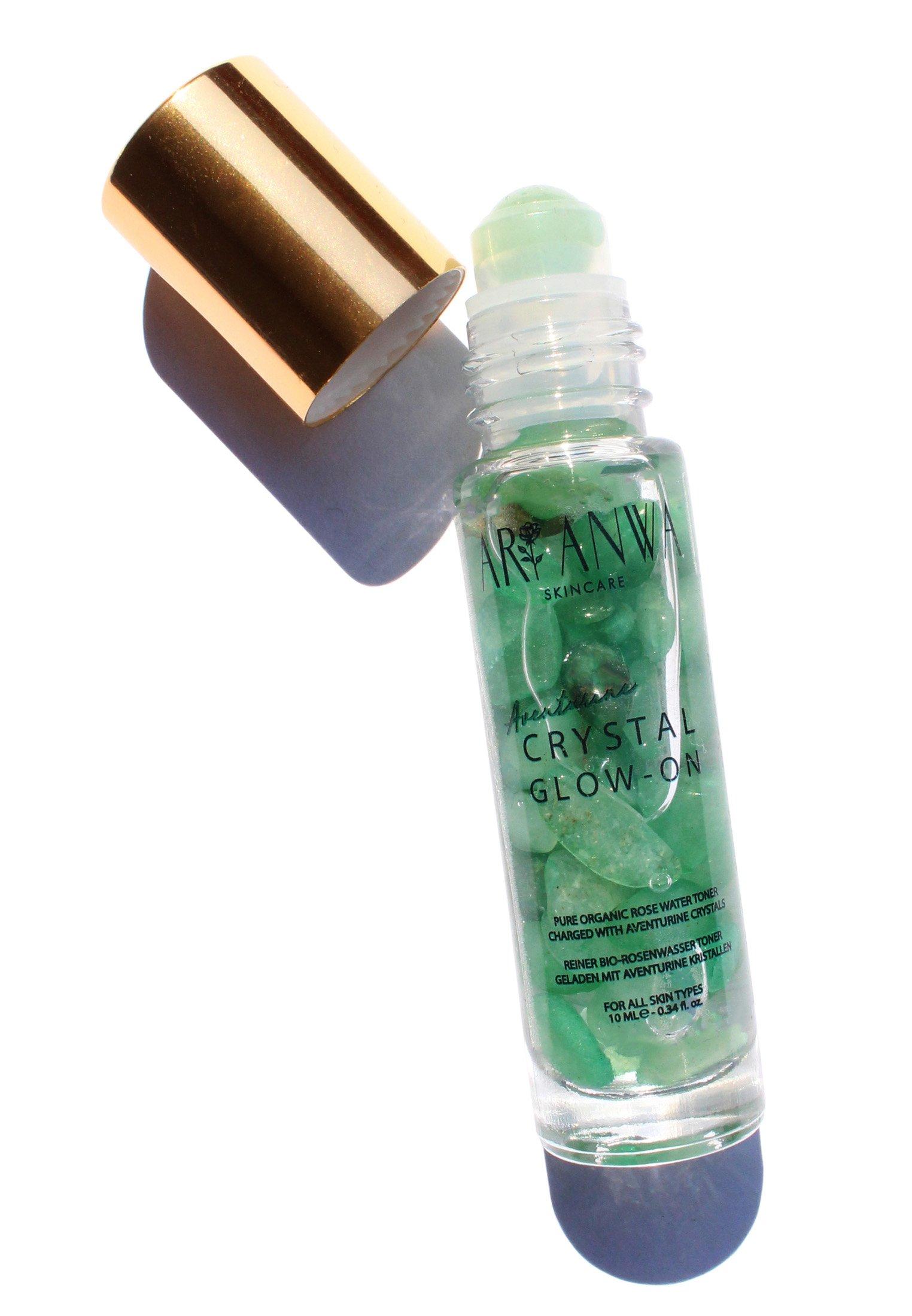 ARI ANWA Skincare  Roll-on rinfrescante con Avventurina e acqua di Rose - Crystal Glow On 