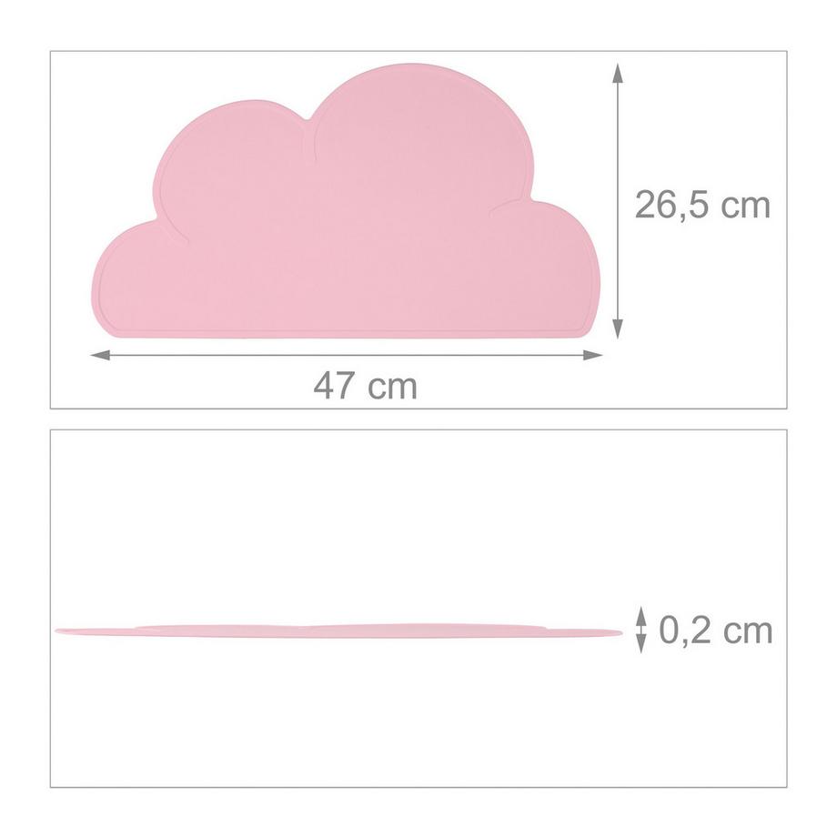 B2X  Tischsets für Kinder in Form von Wolken 