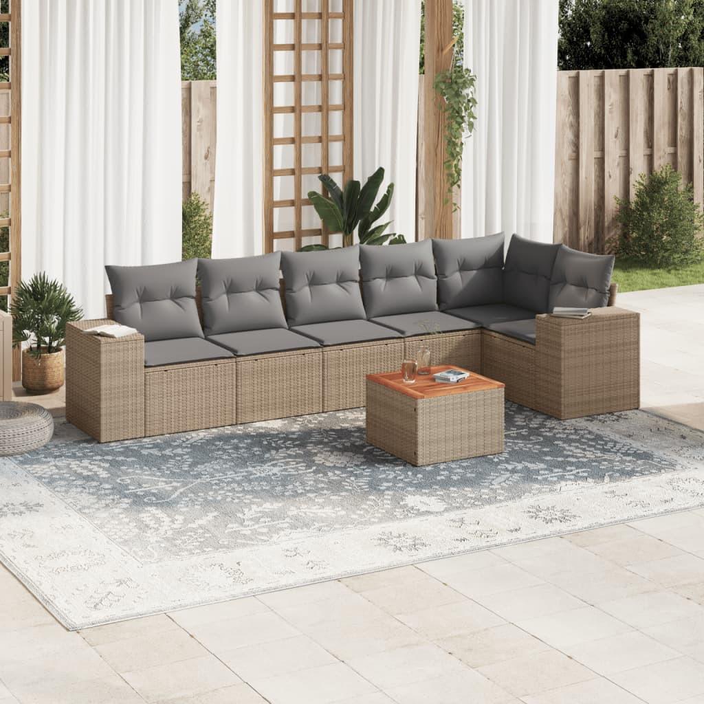 VidaXL set divano da giardino Polirattan  