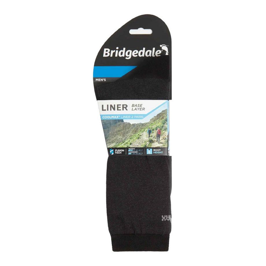 Bridgedale  Uomo Coolmax Calzini Sottoveste 2 PK Calzini Stivale 