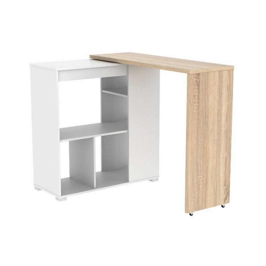 Vente-unique Meuble de bar pivotant SATURNE Chêne  