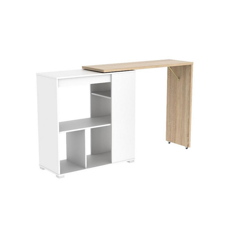 Vente-unique Meuble de bar pivotant SATURNE Chêne  