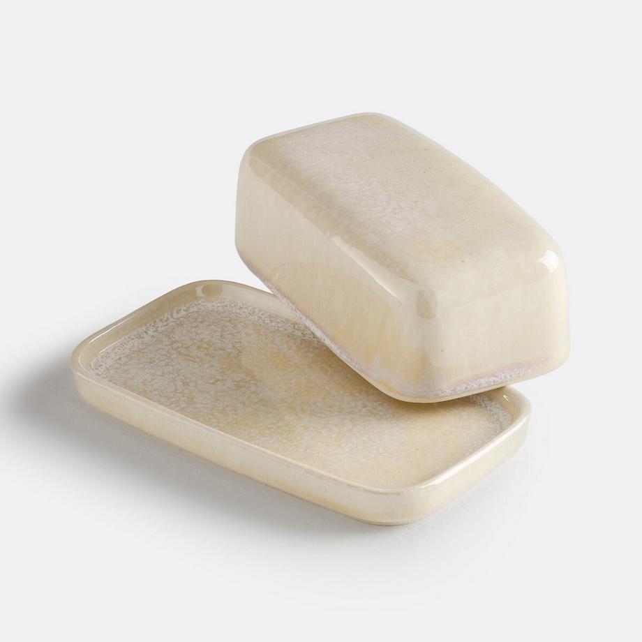 La Redoute Intérieurs Butterdose aus Steingut mit reaktiver Perlglanzglasur  
