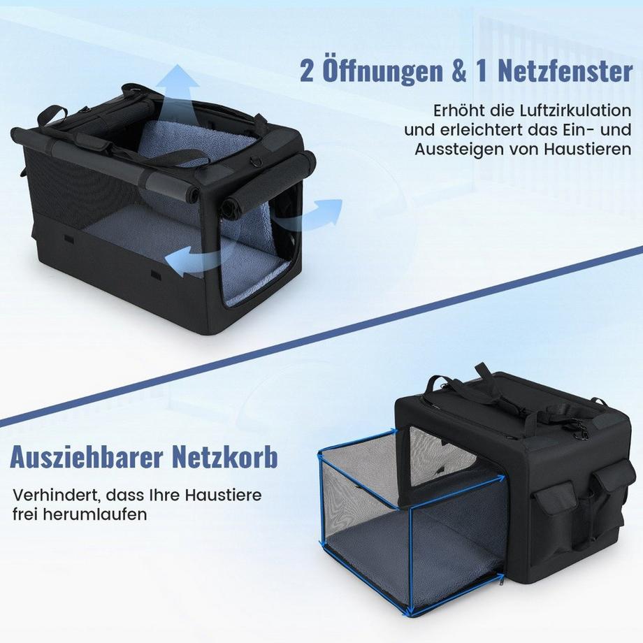 Northix  Sac de transport pliable pour animaux de compagnie avec ouvertures 