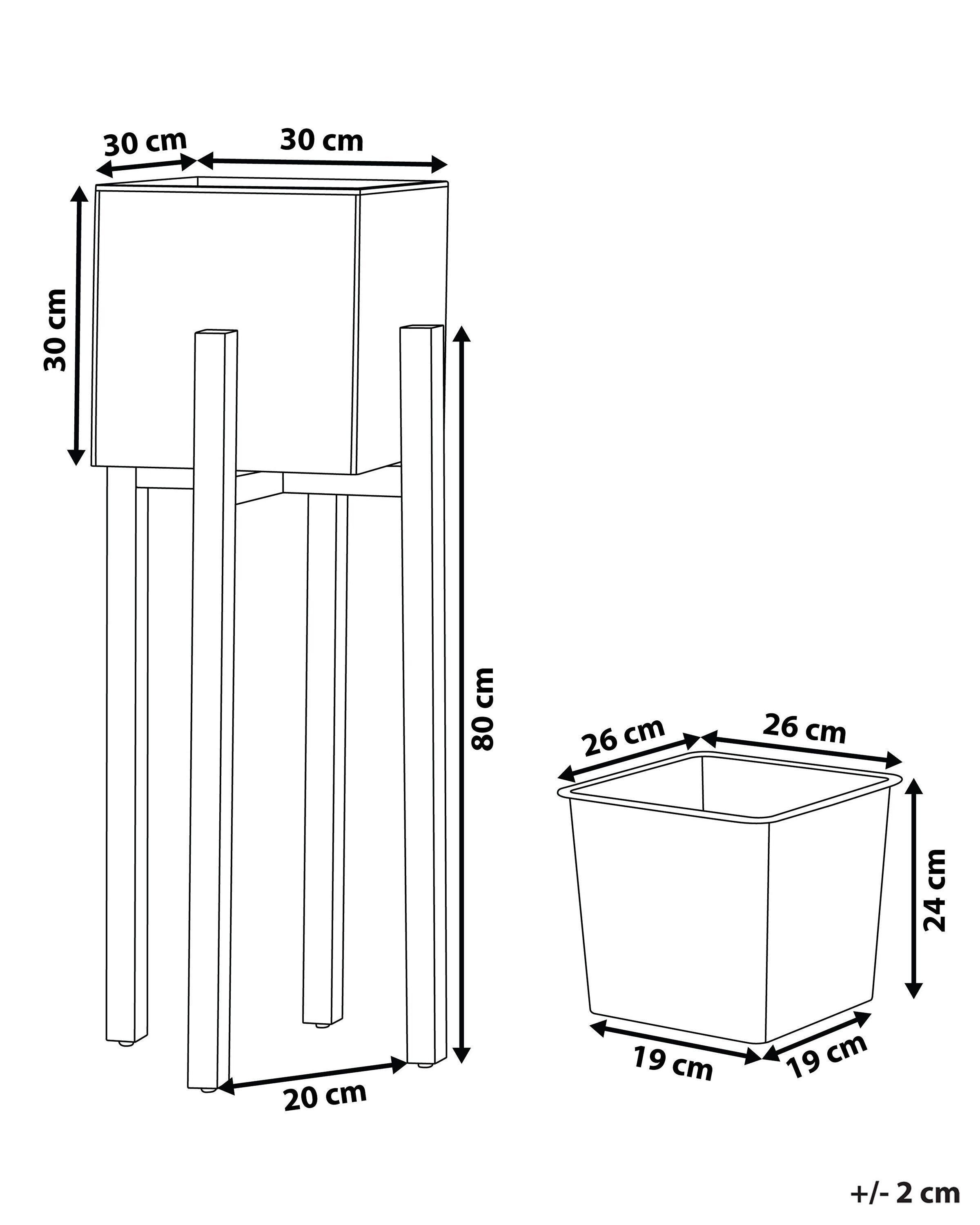 Beliani Blumenkübel aus Faserzement Modern DRIMOS  