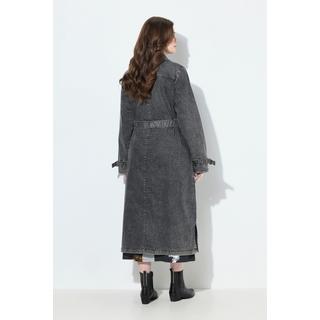 Ulla Popken Jeans Trenchcoat Reverskragen Vintage Doppelreihig  
