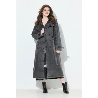 Ulla Popken Jeans Trenchcoat Reverskragen Vintage Doppelreihig  