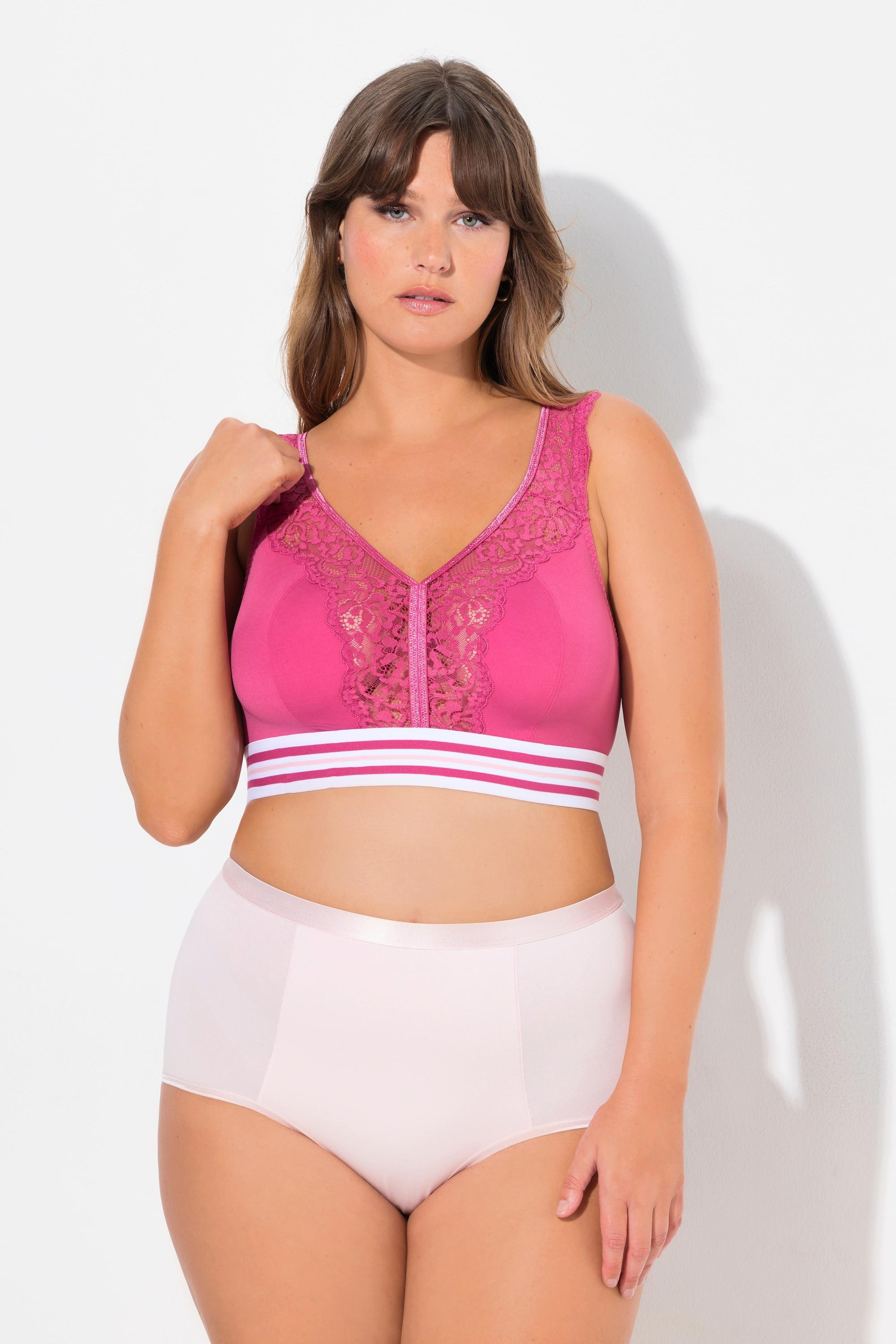 Ulla Popken Minimizer Bralette Pizzo Senza Ferretto  
