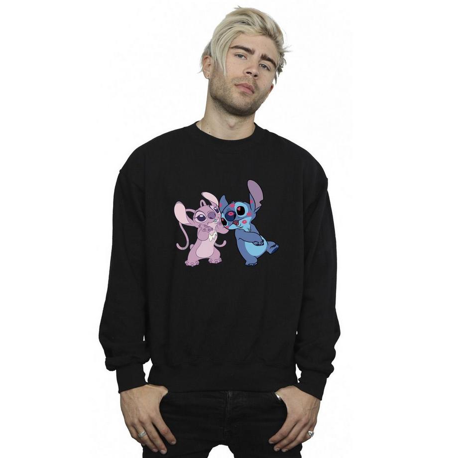 Disney Stitch und Angel Grafikdruck Sweatshirt  