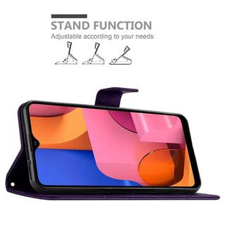 Cadorabo  Housse compatible avec Samsung Galaxy A20s - Coque de protection au design floral avec fermeture magnétique, fonction de support et emplacements pour cartes 