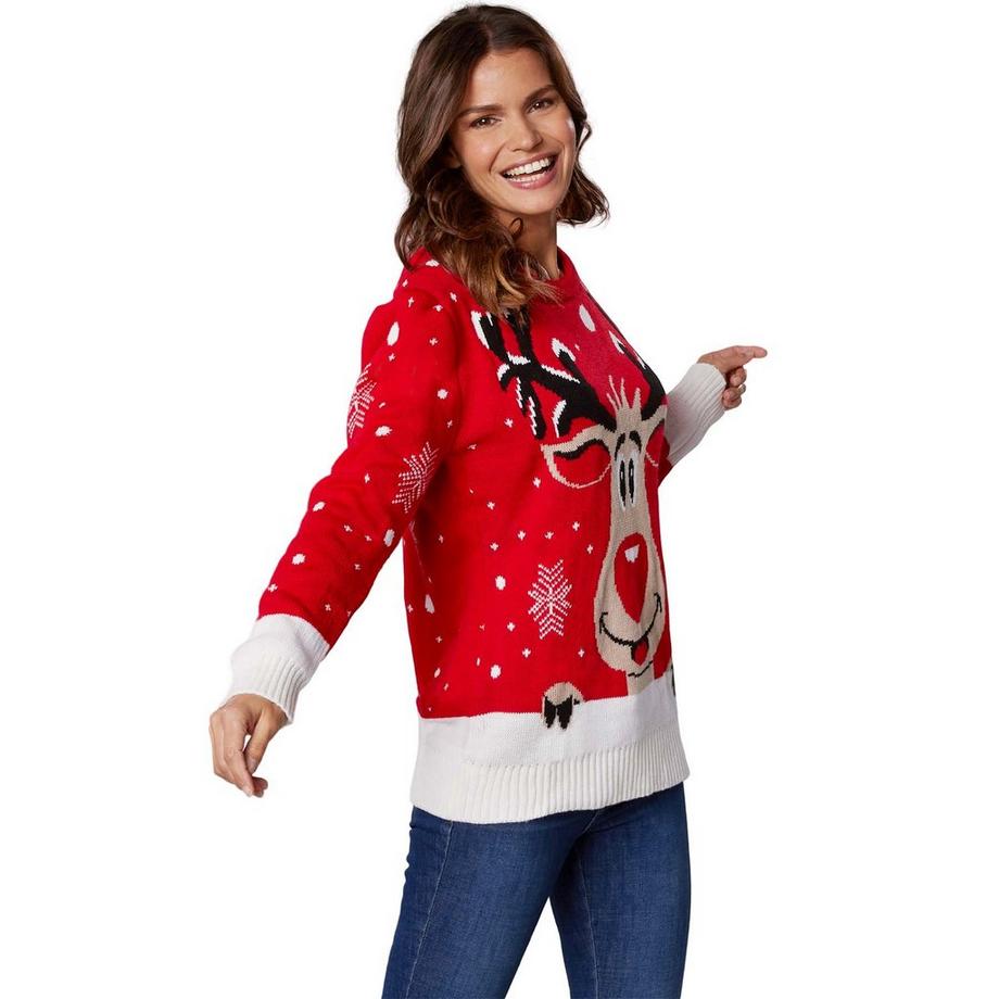 Tectake Pullover natalizio Renna Rudi da donna  