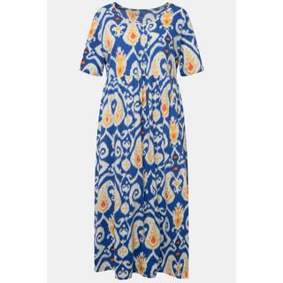 Ulla Popken  Jerseykleid, Paisley, A-Linie, Rundhals, Halbarm 