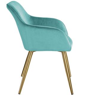 Tectake Chaise MARILYN Effet Velours Style Scandinave  