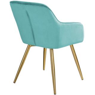 Tectake Chaise MARILYN Effet Velours Style Scandinave  