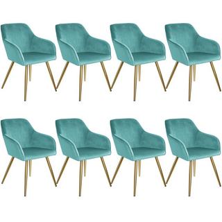 Tectake Chaise MARILYN Effet Velours Style Scandinave  