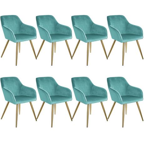 Tectake Chaise MARILYN Effet Velours Style Scandinave  