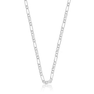 MUAU Schmuck  Collier Carrera/figaro en or blanc 750, 3,5mm, 60cm 