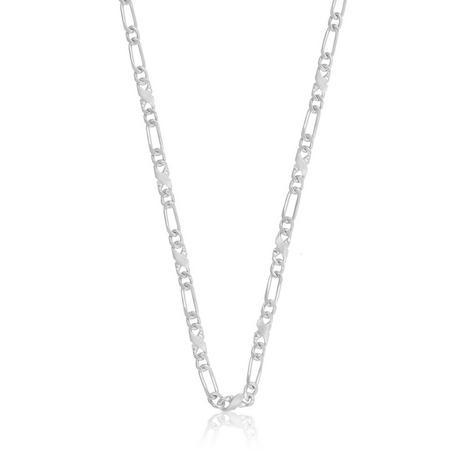 MUAU Schmuck  Collier Carrera/figaro en or blanc 750, 3,5mm, 60cm 