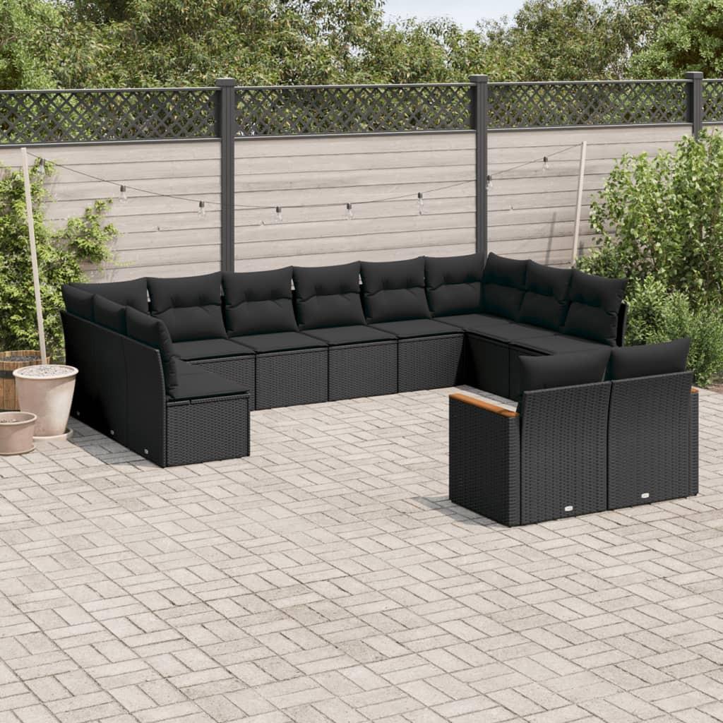 VidaXL set divano da giardino Polirattan  