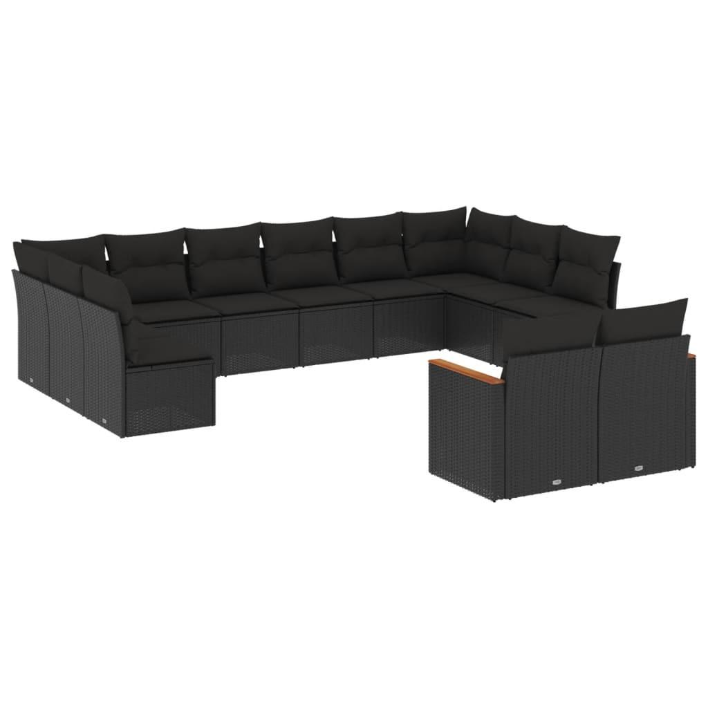 VidaXL set divano da giardino Polirattan  