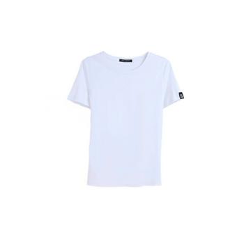 Grand T-shirt en coton à col rond 160G