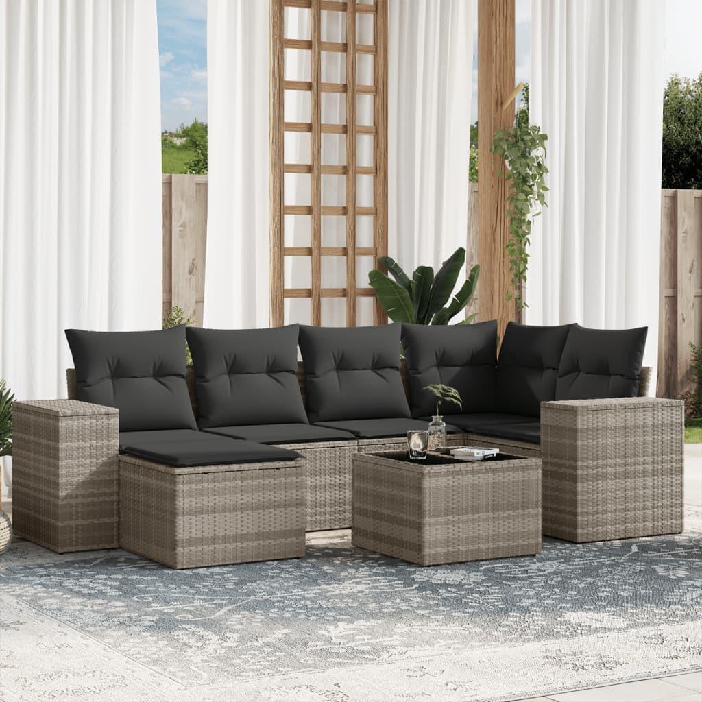 VidaXL set divano da giardino Polirattan  