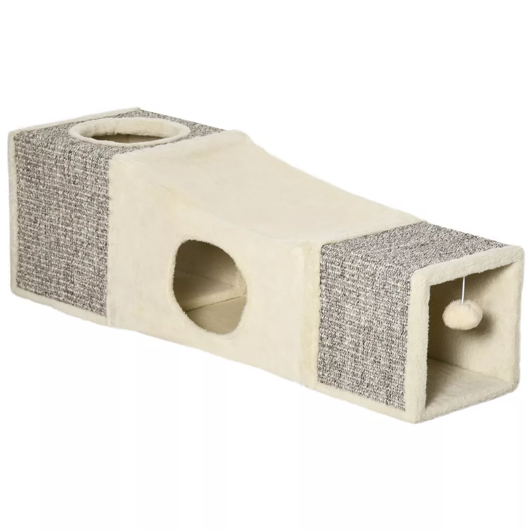 PawHut - Katzentunnel, One Size, Braun