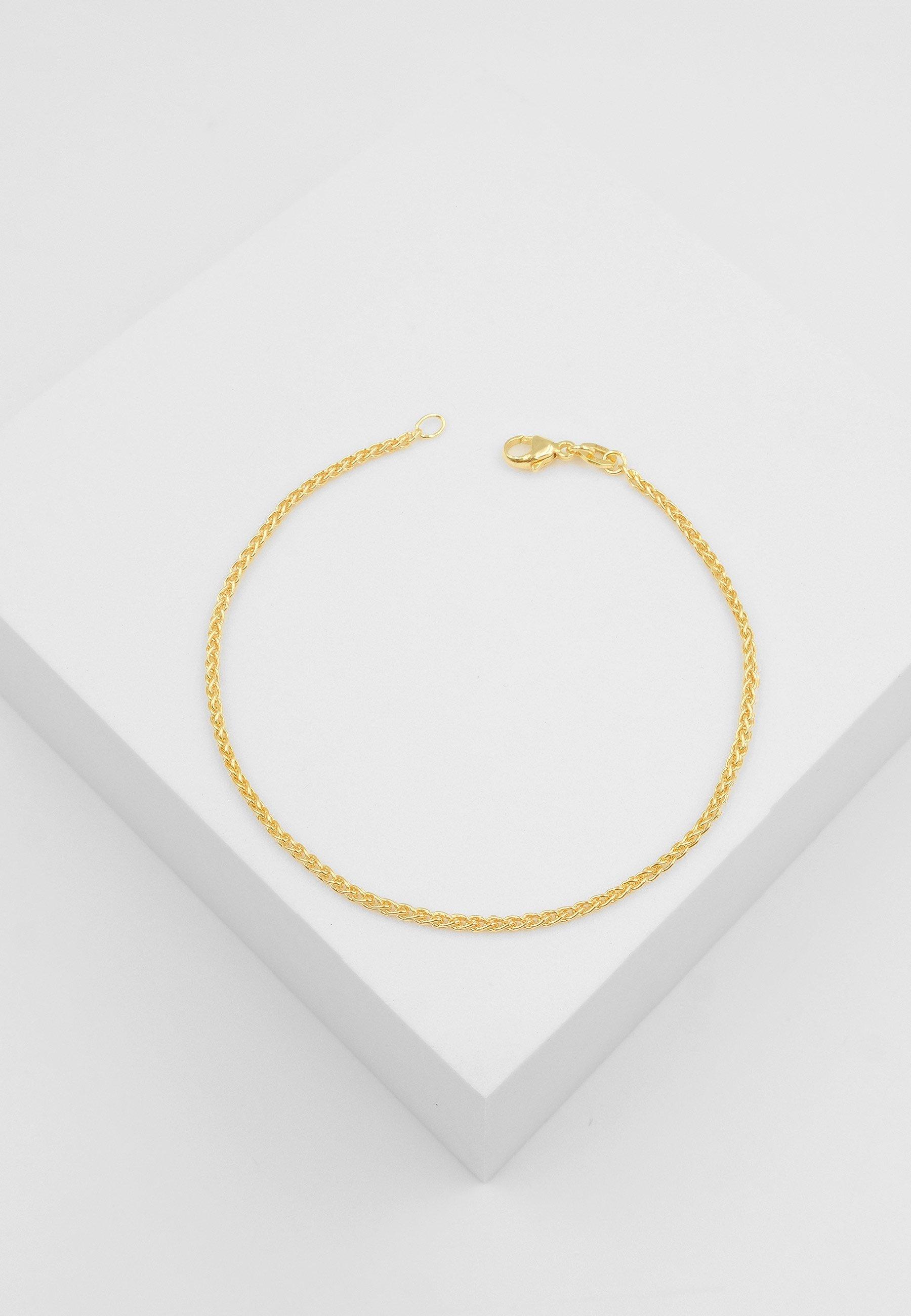 MUAU Schmuck  Bracelet palmier or jaune 750, 1,7mm, 19cm 