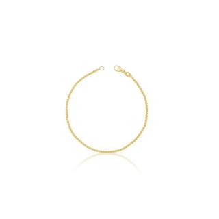 MUAU Schmuck  Bracelet palmier or jaune 750, 1,7mm, 19cm 