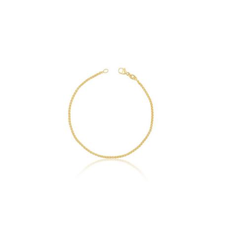 MUAU Schmuck  Bracelet palmier or jaune 750, 1,7mm, 19cm 