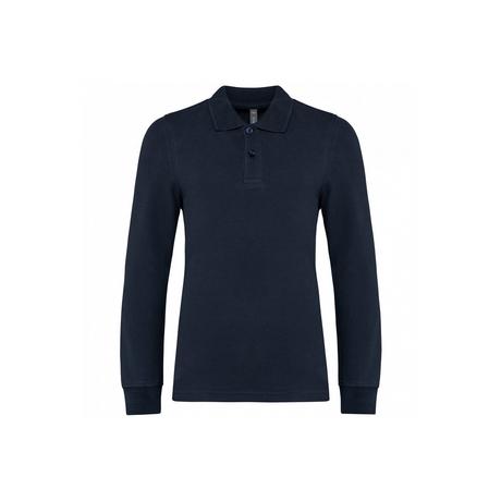 Kariban  langarm polo-shirt kind 