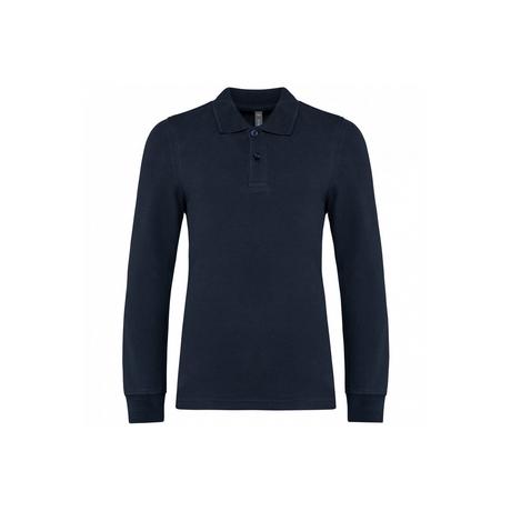 Kariban  langarm polo-shirt kind 