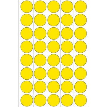 HERMA Markierungspunkte 19mm 2251 gelb 1280 Stück