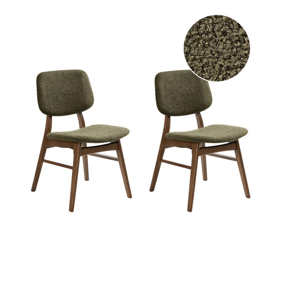 Lot de 2 chaises de salle à manger en Bois d'hévéa  ELAINE