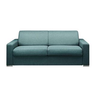 LINEA SOFA Schlafsofa mit Matratze 4-Sitzer Stoff - Blau - Liegefläche: 160 cm - Matratzenhöhe: 18 cm mit Memory Schaum - CALITO  