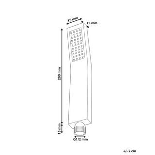 Beliani Pommeau de douche en Laiton Traditionnel AMBORO  