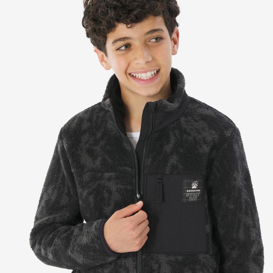 QUECHUA  Polaire sherpa chaude enfant 7-15 ans, NH 900 camo noir 