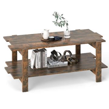 2-stufiger Couchtisch mit Ablage