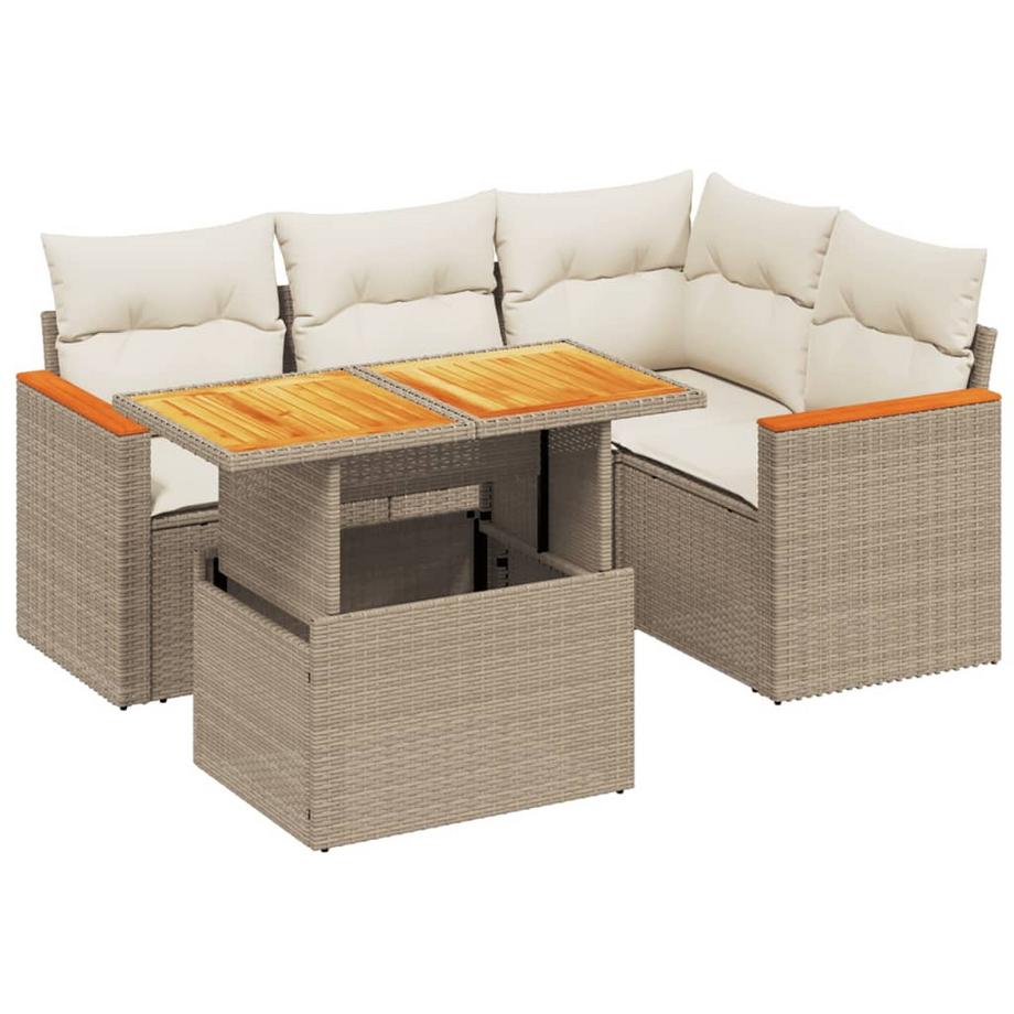 set divano da giardino Polirattan