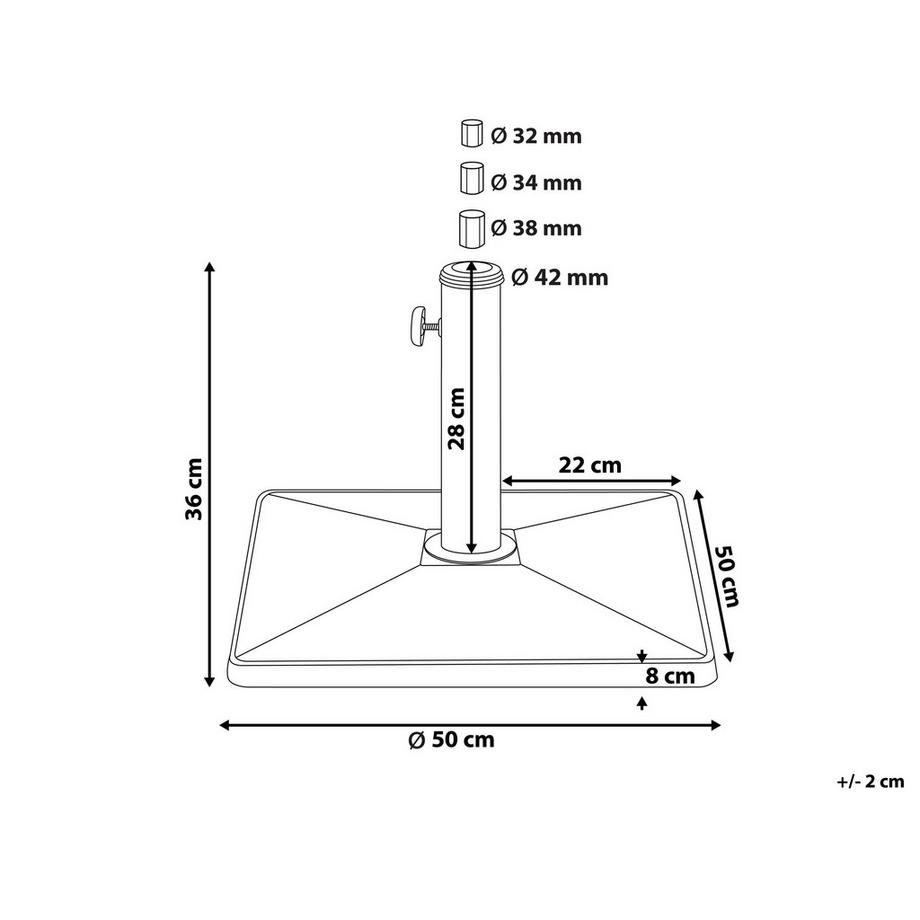Beliani Socle de parasol en Béton CERVO  