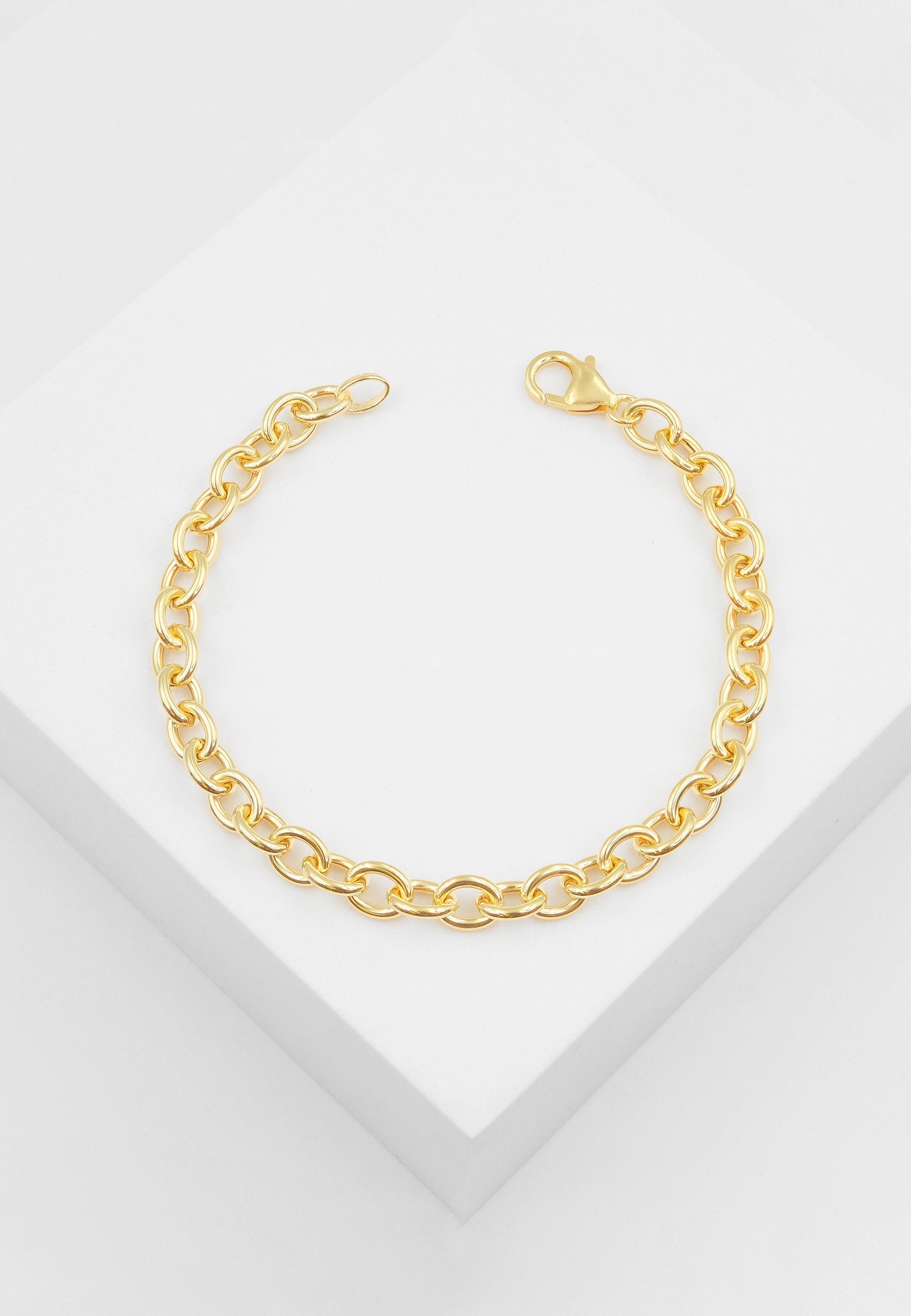 MUAU Schmuck  Bracelet Rundanker Gelbgold 750, 6.4mm, 21cm 